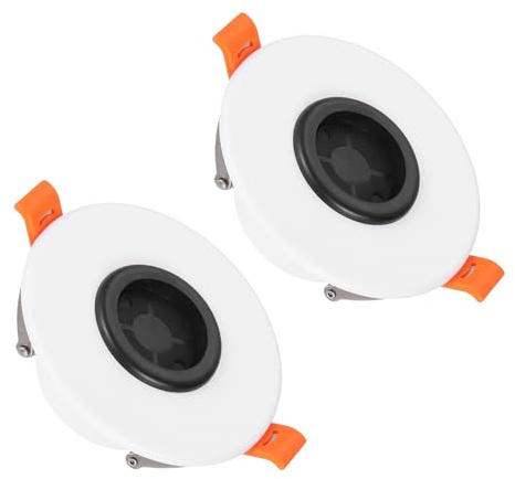 PATIKIL 2 Pack Cable Pass Port, Spring-Lock Cable Pass Through Port Wall Cable Management Kit Cord Hider for Wall Mount TV Speaker Wires Installation, Matte White