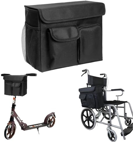 POONGURY Sac à dos pour fauteuil roulant, sac de rangement pratique pour fauteuil roulant, déambulateur et scooter de mobilité