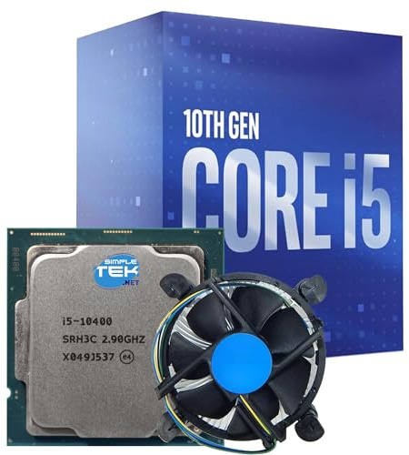 SIMPLETEK - Processore i5 10400 per Desktop - Socket LGA 1200-6 Core / 12 Thread - Versione con Dissipatore Incluso