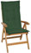 Beautissu Gartenstuhlauflage 120x50x6 cm Loft HL Dunkelgrün – Hochlehner Polster Auflage, Sitzpolster & Sitzkissen für Hochlehner Gartenmöbel - Weiche Stuhlauflage mit Schaumkern Füllung