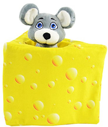 Kögler 75687 - Labertier Maus versteck mich, ca. 20 cm groß, nachsprechendes Plüschtier mit Wiedergabefunktion, plappert alles witzig nach und bewegt sich, batteriebetrieben