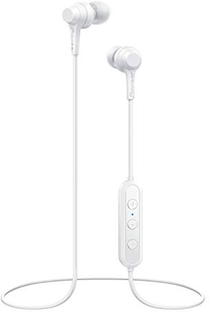 Pioneer C4 Wireless In-Ear Headphones (Bluetooth Headphones with Remote & Headset Mic, 6 hours playing time, Multi-Point) White