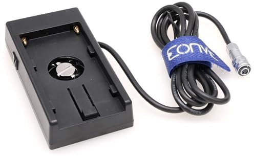 Eonvic F970 Battery Power Mount Plate for Sony NP-F970 F750 F550 Battery to 12V Weipu 2 Pin Female for Blackmagic Cinema Camera BMPCC 4K