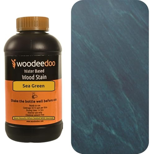WooDeeDoo Water Based Wood Stain | Wood Dye | Ready to Use | Environmentally Friendly | Solvent Free | Odour Free | 450 ml | See Green