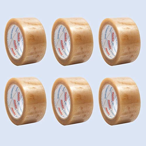 6x monta 315, Verpackungsklebeband, Packband, Klebeband, 50mm x 66m, Farbe:transparent