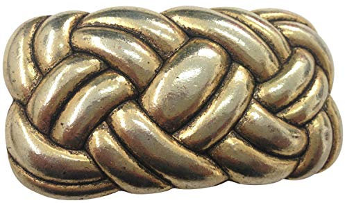 Brazil Lederwaren Gürtelschnalle Knoten 2,5cm | Buckle Wechselschließe Gürtelschließe 25mm Massiv | Für Wechselgürtel bis zu 2.5cm Breite | Gold
