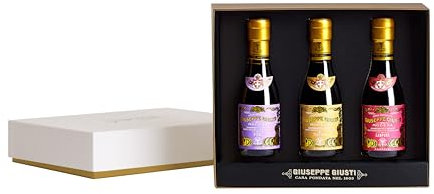 Giusti – Tris Condimenti Aromatizzati - Tartufo, Fico e Lampone – 3x100ml