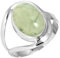 Jeweloporium 925 Sterling Silber Ringe für Damen Größe 66(21.0) Grün Real Prehnit mit Stein Kostüm Silber Ringe Neujahr Geschenk Jahrgang Schmuck