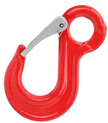 Gancho de elevación de ojo de acero de aleación fija redonda de 2 toneladas con gancho de elevación de grúa de acero de aleación de pestillo para soporte de carga de construcción de barcos 3200 kg