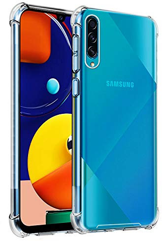 Totill Coque pour Samsung Galaxy A50, Transparente Silicone TPU Bumper Housse Phone Case Cover, Anti-Jaunissement & Anti-Rayures, Dos Rigide Transparent - HD Clair Étui de Protection Antichoc