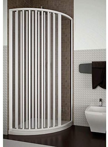 Box Doccia in PVC 70x90 cm semicircolare a due lati con apertura laterale Roma