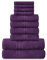 GC GAVENO CAVAILIA 10 Piece Towel Bale Set | Quick Drying Cotton Towel Highly Absorbent 450 GSM Purple Towels Set | Bathroom Towels Bale Set 4x Face 4x Hand 2x Bath Towels