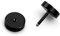 Zeayebsr 1 Paia 12mm Orecchini in Acciaio Inossidabile Nero Opaco Tondo Orecchino a Bottone Cerchio Orecchini per Uomo Donna Unisex Orecchio Piercing