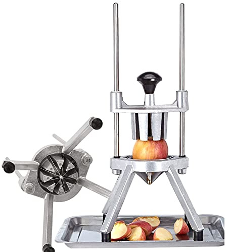 Taglia Frutta a Cubetti, Affettatrice Rapida Manuale Commerciale per Frutta e Verdura Taglia Mela a Spicchi, Robusto, Verticale Professionale Tagliafrutta per Ristorante, Feste (Taglia : 6 Section)
