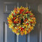 CaCaCook TürKranz Herbst Eukalyptus Kranz Haustür, Künstliches Simulation Herbstkranz Herbst Girlanden Erntedankfest Halloween Herbstdeko Weihnachten Kranz Türgirlande Home