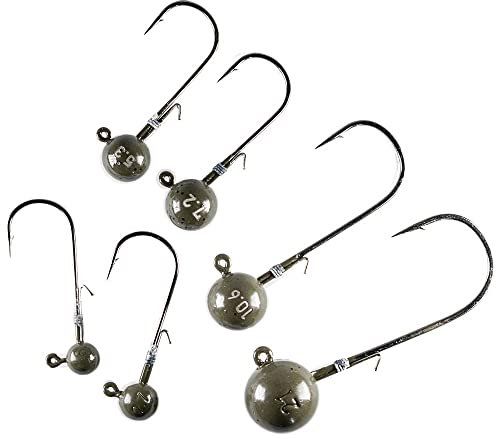 Tungsten Jigköpfe, LMAB bleifreie Jig-Haken Set, für Gummifische & Gummiköder, zum Angeln auf Barsch, Zander & Hecht, alle Größen und Gewichte (Hakengröße 3/0, 7,2 Gramm)