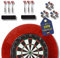 Best Sporting Set Dartscheibe Steeldart 45,5 cm mit Umrandung I inkl. 6 Steeldart-Pfeile & 18 Flights I