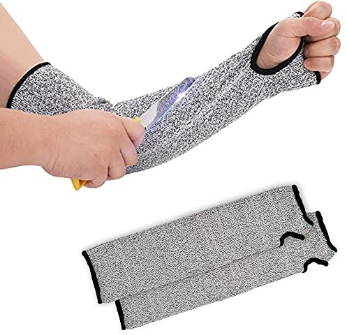Cut Resistant Sleeve ,Arm Protection Sleeves Protective Arm Sleeve with Thumb hole Wrist Guard Glove Bite Arm Guards for Clambing Hunting Garden Kitchen Yark Work