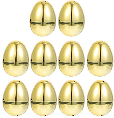 jojofuny Goldene Ostereier Box Zum Befüllen Osterdeko Eier 10 Stücke Ostern Plastikeier Kleine Zuckerdose Füllbare Eierbox Bonbondose Osterdekoration Bonbon Behälter Ostern Suchen Und Finden