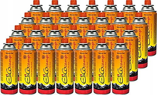 Kartusche Gaskartusche Elico Camp 220g 24 Stück, 24 x 220 g / 393 ml e für Gaskocher, Campingkocher, Bunsenbrenner, Lötbrenner