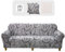 Lydevo Sofabezug 2 Sitzer Stretch Sofahusse Elastischer Sofabezug Spandex Sofa Überzug mit 2 Kissenbezug Anti-Rutsch Waschbar Sofa Protection Cover Schonbezug Couch,Graue Blume