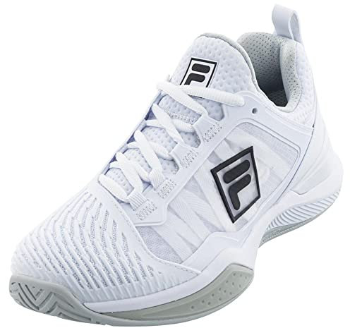 Fila Speedserve Energized Damen-Tennisschuhe, Weiß und Schwarz
