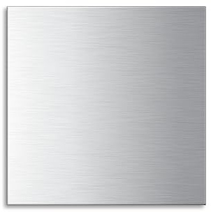 Schild blanko aus matt gebürstetem Edelstahl 70x70 mm