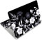 Laptop Haut Aufkleber Decal, 12 13 13,3 14 15 15,4 15,6 Laptop Vinyl Aufkleber Haut Cover Art Schutz für Notebook PC Dekorativ, wasserdicht, abziehbar, Schwarz Weiß Blume