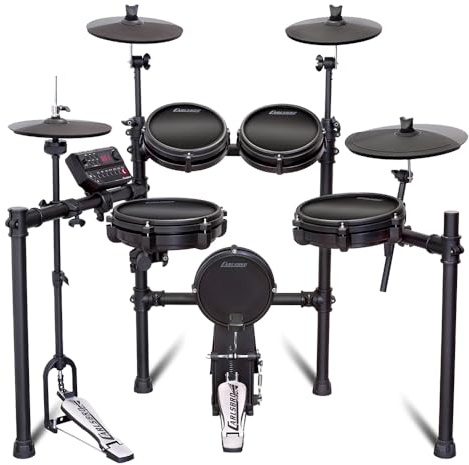 Carlsbro CSD45M 9-Piece Mesh Head Electronic Drum Kit, Open/Close Hi-Hat | Compact, lightweight, adjustable sensitivity, 50 online lessons