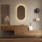 Planetmöbel Flur Möbel Garderobe 2X 160cm Gold Eiche, Wandpaneel 50cm Gold Eiche/Anthrazit mit Spiegel 50cm (ohne LED), Wandgarderobe 32,5H x 160B x 37,8T cm