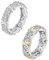 IMMUNOTRAX Moissanit-Magnetologie-Ring, Moissanit-X-Kreuzring, Linderung der Durchblutung und Lymphknoten Zirkon-Magnetringe Gewichtsverlust (Silver+Gold,9)