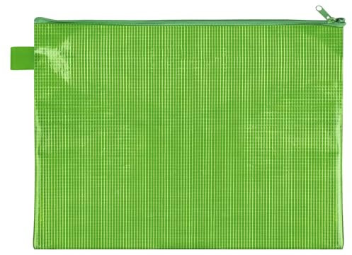 VELOFLEX 2704040 - Reißverschlusstasche DIN A4, grün, aus gewebeverstärktem EVA-Material, 1 Dokumententasche