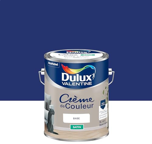 Dulux Valentine Crème de Couleur - Peinture multi-supports intérieure - Satin Éclipse 5 L