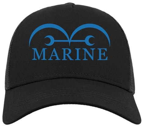 Atspauda Anime 221 Halb-Mesh Baumwolle Trucker Cap Baseballmütze Schwarz, Schwarz , Einheitsgröße