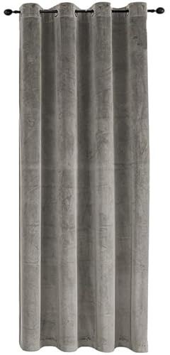 TiborTex Verdunkelungsvorhang Samt weich 300x245 cm Taupe Ösen Vorhang Blickdicht abdunkelnd Gardine Ösenaufhängung