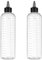 Lot de 2 flacons applicateurs de cheveux avec capuchon à visser pour cheveux avec échelle graduée, flacons souples transparents en plastique pour teinture de cheveux, 500 ml