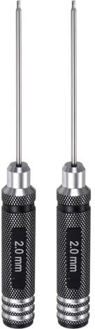 sourcing map 2pcs RC Hex Screwdriver 2mm Hexagon Screwdrivers Wrench RC Hex Driver Repair Tool for RC Models Car Helicopter Boat