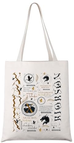 UJIMS Xaden Riorson 4th Wing Merch Dragon Riders Tote Bag Basgiath Violet Sorrengail Iron Flame Bookish Gift, Dragonriders Bag, L