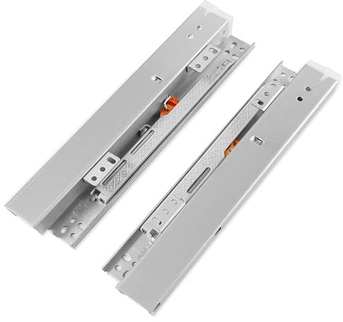 Schubladenschienen, 1 Paar Auszugsschienen Bodenmontage, Vollauszug Schubladenschienen Softclose, 180MM Schubladen Schienensystem (30)