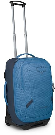 Osprey Transporter Wheeled Carry-On, Blue Flame/Nocturnal Blue, Blue Flame/Nocturnal Blue, Wheeled Carry-on | wheeled duffel, rolling suitcase, carry on luggage, travel bag, carry on travel, flight friendly, wheeled luggage, Blue color