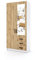 Marlux-Meble Kleiderschrank Sigma 90 cm breit mit Spiegel 2 Drehtüren und 3 Schubladen Korpus in Weiß Matt Schlafzimmerschrank Kinderzimmerschrank (Türen-Wotan-Eiche, Schubladen-Wotan-Eiche)
