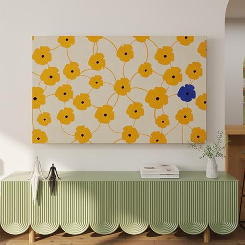 Cammeciso TV Housse Anti-PoussièRe,Cache-PoussièRe pour TéLéViseur éLastique,Couverture De TéLéVision De Paysage,Housses De TéLéVision D'IntéRieur,Lavable,Respirant,pour 42 à 100 Pouces