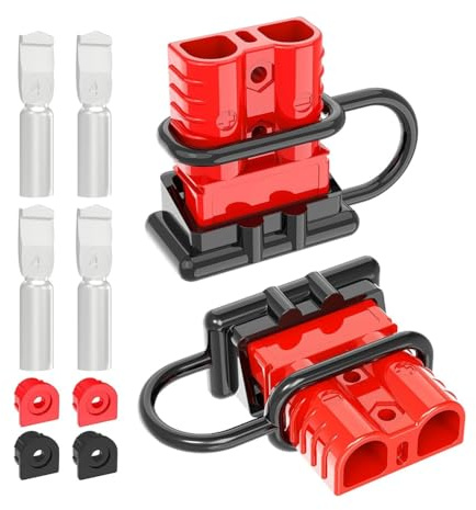 Dytabepl Batterie Schnelltrennstecker, Batterieanschluss 120 A, 2-6 Gauge, Batterie-Schnellanschluss, 12 V-36 V, Stecker, Schnellanschluss Stecker,für Auto,Wohnwagen,Boot,Solaranlagen