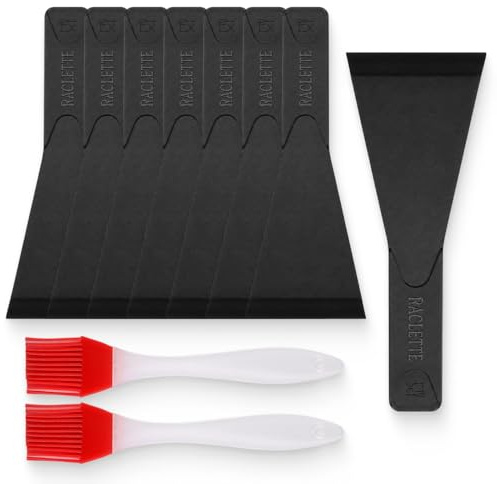 8 PCS Spatule Raclette, Petites Spatules Crêpes, Ustensiles de Cuisine en Nylon Anti-Rayures, Spatule à Raclette et Spatula for Crepe Party pour Raclette et Crêpière