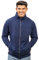 Happy Clothing Herren Sweatjacke ohne Kapuze Zip-Jacke Reißverschluss mit Kragen, Größe:M, Farbe:Dunkelblau