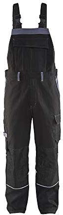 Blaklader 28611516 ANTI-FLAMMEN-LATZHOSE, Schwarz/ Grau, grootte D104