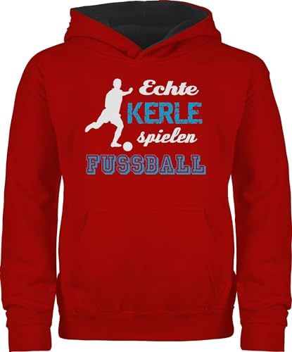Shirtracer - Pullover Kinder Hoodie Jungen Mädchen - Sport Kleidung - Echte Kerle Spielen Fußball