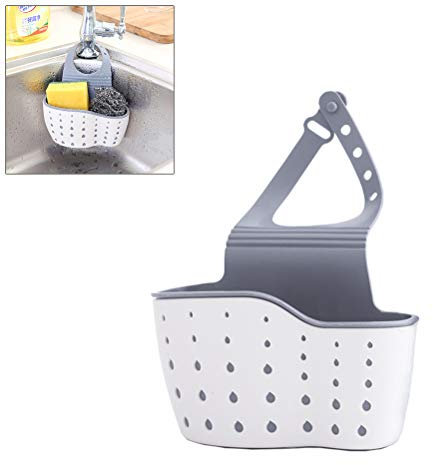 Sink Sponge Holder, Kitchen Organiser Sink Caddy Drain Basket Hanging Strainer Organizer Storage Bag, Dish Cleaning Sponge Holder Soap Dispenser Soap, Brush, Dishwashing Accessories
