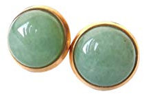 Ohrstecker Aventurin grün Edelstein Ohrringe silbern golden bronze Stecker Juvelato