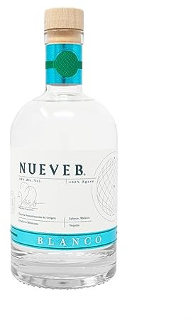 NUEVE B Blanco Premium Tequila aus 100% Agave | Handgefertigt in Limitierte Auflage | 38% vol. 0,7l Flasche